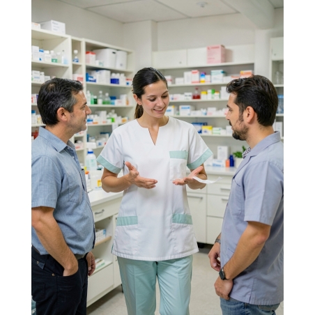 Marinière médicale Helene — mise en situation : Pharmacie, Enseignement / formation