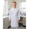 Blouse blanche manchesongues col officier — mise en situation : Médical / infirmier, Portrait individuel