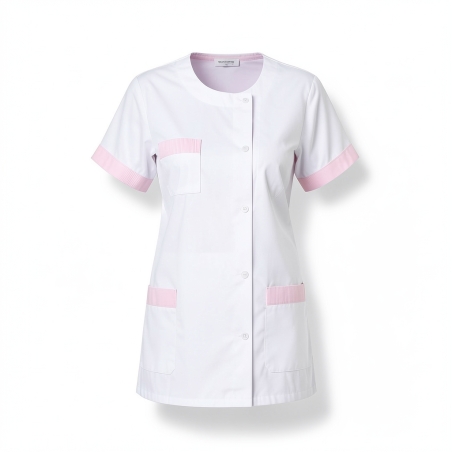 Tenue infirmiere Finition rose modele Julia — photo packshot produit sur fond blanc