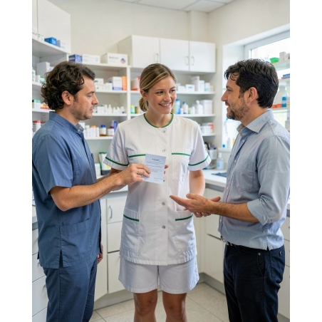 Tenue assistante medicale Blanche et verte Julia — mise en situation : Pharmacie, Enseignement / formation