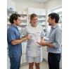 Tenue assistante medicale Blanche et verte Julia — mise en situation : Pharmacie, Enseignement / formation