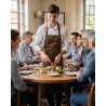 Tablier de servie Chocolat Salle et cuisine — mise en situation : Service en salle / bar, Service en salle