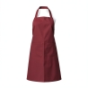 Tablier de cuisine a bavette Bordeaux — photo packshot produit sur fond blanc