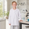 Blouse d'écolier blanche enfant portée en classe de sciences