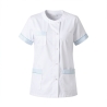 Tenue de travail medicale Julia Blanche finition couleur — photo packshot produit sur fond blanc