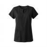 Blouse estheticienne forme mariniere coloris noir — photo packshot produit sur fond blanc