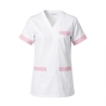 Blouse medicale Mariniere col V Rose — photo packshot produit sur fond blanc