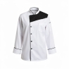 Veste de cuisine manches longues — photo packshot produit sur fond blanc