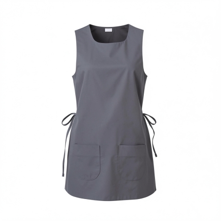 Tablier blouse chasuble Grise foncé — photo packshot produit sur fond blanc