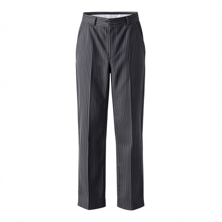 Pantalon de Cuisinier rayé noir et blanc — photo packshot produit sur fond blanc