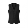 Gilet boléro de service homme Bison – Noir — photo packshot produit sur fond blanc