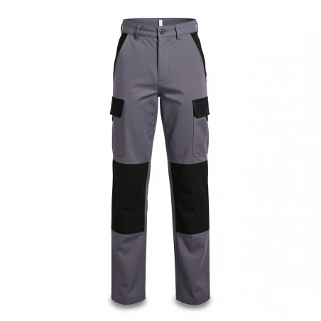 Pantalon de travail gris noir TYPHON PBV — photo packshot produit sur fond blanc
