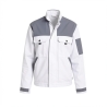 Blouson de peintre Blouson de travail Blanc Gris Coton/polyester / 310 gr/m² — photo packshot produit sur fond blanc
