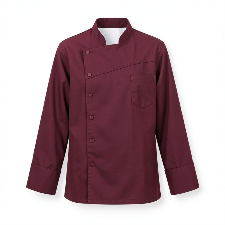 Veste de cuisine manches longues — photo packshot produit sur fond blanc