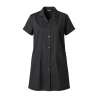 Blouse de travail Femme Noire manches courtes — photo packshot produit sur fond blanc