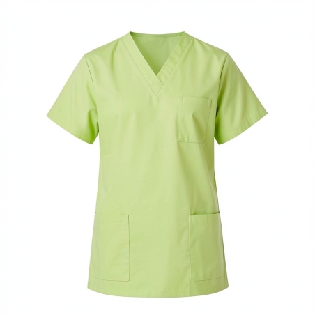Marinière médicale Vert Lime Benjie — photo packshot produit sur fond blanc