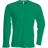 Tshirt Homme Col V Manches Longues 180 gr Vert Sapin