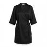 Kimono esthéticienne cache-cœur noir – Blouse kimono — photo packshot produit sur fond blanc