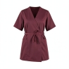Tunique esthétique et medicale Kimono Bordeaux — photo packshot produit sur fond blanc
