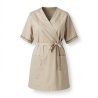 Tunique esthétique Kimono cache coeur Beige — photo packshot produit sur fond blanc