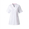 Tunique médicale col V liseré Rose — photo packshot produit sur fond blanc