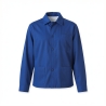 Veste de travail bleue 100% coton homme — photo packshot produit sur fond blanc