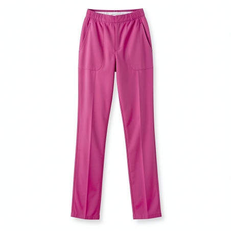 Pantalon médical femme fuchsia — photo packshot produit sur fond blanc