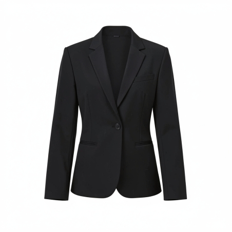 Veste de tailleur Femme tissus Wooltuche polyviscose fintion couleur — photo packshot produit sur fond blanc