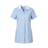 Tunique de travail femme Manches courte col tailleur — photo packshot produit sur fond blanc