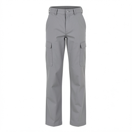 Pantalon de travail 100 % coton Gris — photo packshot produit sur fond blanc