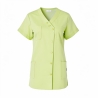 Tunique de travaille femme croisée Vert Lime — photo packshot produit sur fond blanc