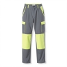 Pantalon de travail Gris et vert pas cher — photo packshot produit sur fond blanc
