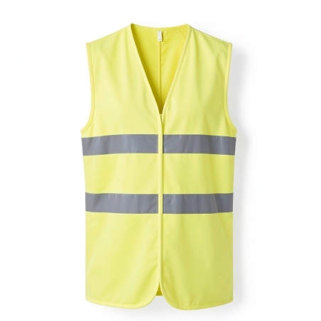 Gilet à 2 bandes haute visibilité jaune XL — photo packshot produit sur fond blanc