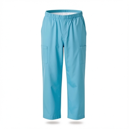 Pantalon médical avec poches popeline 5/35 Turquoise 806 — photo packshot produit sur fond blanc