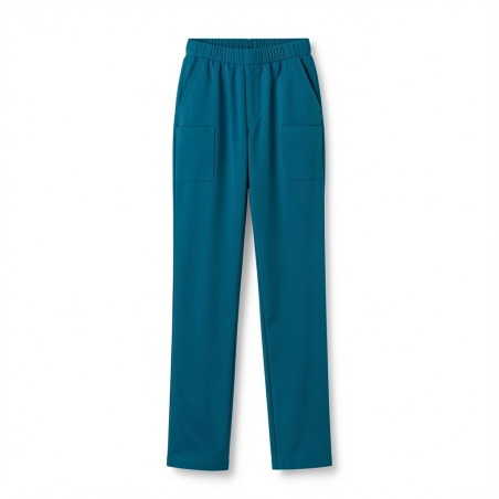 Pantalon médical avec poches popeline 5/35 Blue Majo 802 — photo packshot produit sur fond blanc
