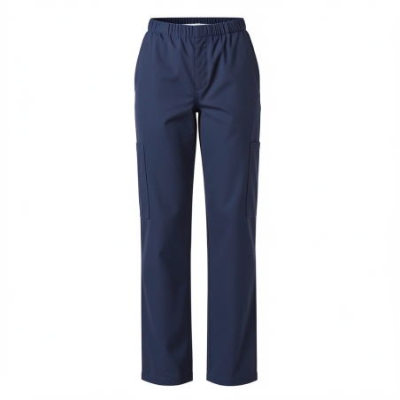 Pantalon médical avec poches popeline 5/35 Blue Navy 801 — photo packshot produit sur fond blanc