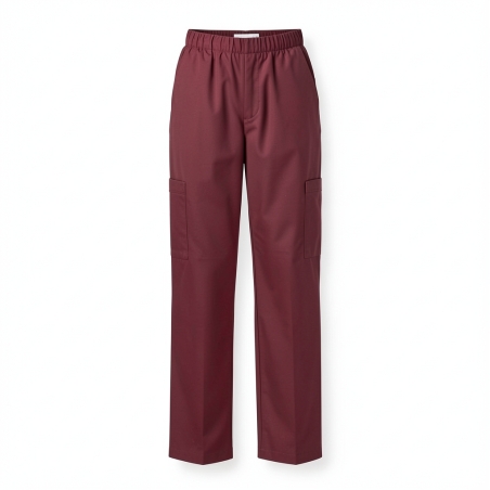 Pantalon médical avec poches popeline 5/35 Burgundy 817 T — photo packshot produit sur fond blanc