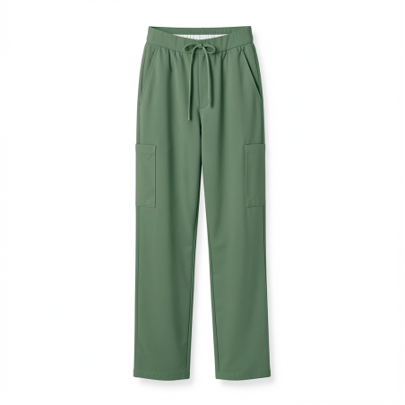 Pantalon médical avec poches popeline 5/35 Grass green 81 — photo packshot produit sur fond blanc