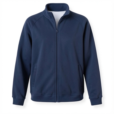 VESTE HOMME MOLLETON ZIPPÉE heather grey — photo packshot produit sur fond blanc