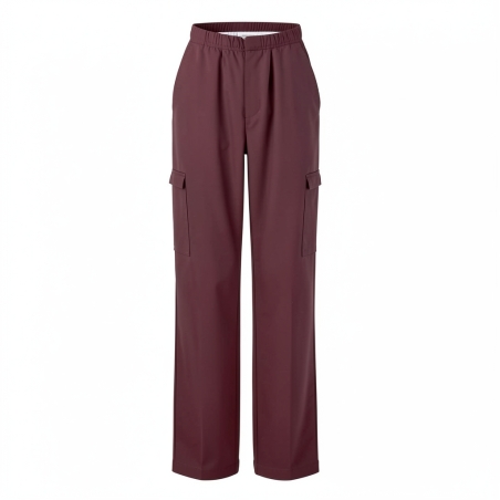 Pantalon médical avec poches popeline 5/35 Burgundy 817 T — photo packshot produit sur fond blanc