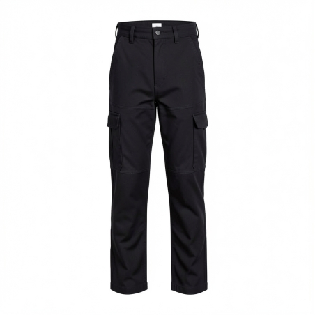 PBV Pantalon de travail multipoches coupe ajustée Noir Et gris fonce — photo packshot produit sur fond blanc
