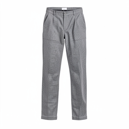 Pantalon de cuisine Pied de Poule élastique ceinture — photo packshot produit sur fond blanc