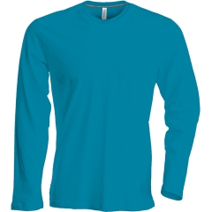 Tshirt Homme Col V Manches Longues 180 gr Turquoise