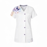 Tunique médicale Avec impression Papillon épaule — photo packshot produit sur fond blanc