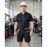 Short de travail homme noir et gris — mise en situation : Industrie, Portrait individuel