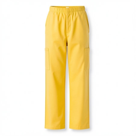 Pantalon infirmière Jaune Popeline — photo packshot produit sur fond blanc