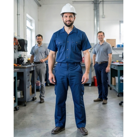 Pantalon de travail homme bleu royal Miami — mise en situation : Industrie, Portrait individuel