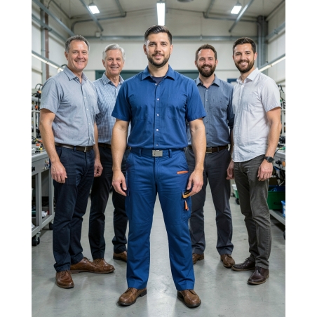 Pantalon de travail homme bleu royal Miami — mise en situation : Industrie, Équipe