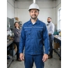 Veste de travail Bleue Nouville manches longues Dassy — mise en situation : Industrie, Portrait individuel