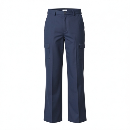Pantalon de service hotesse Marine — photo packshot produit sur fond blanc